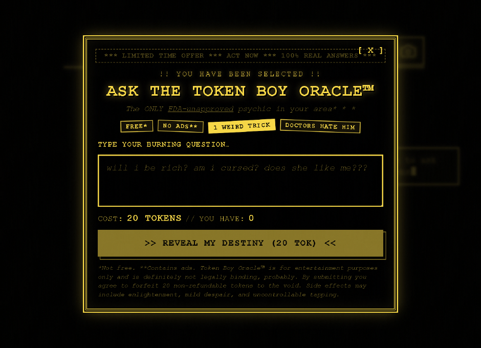 Token Boy oracle interface